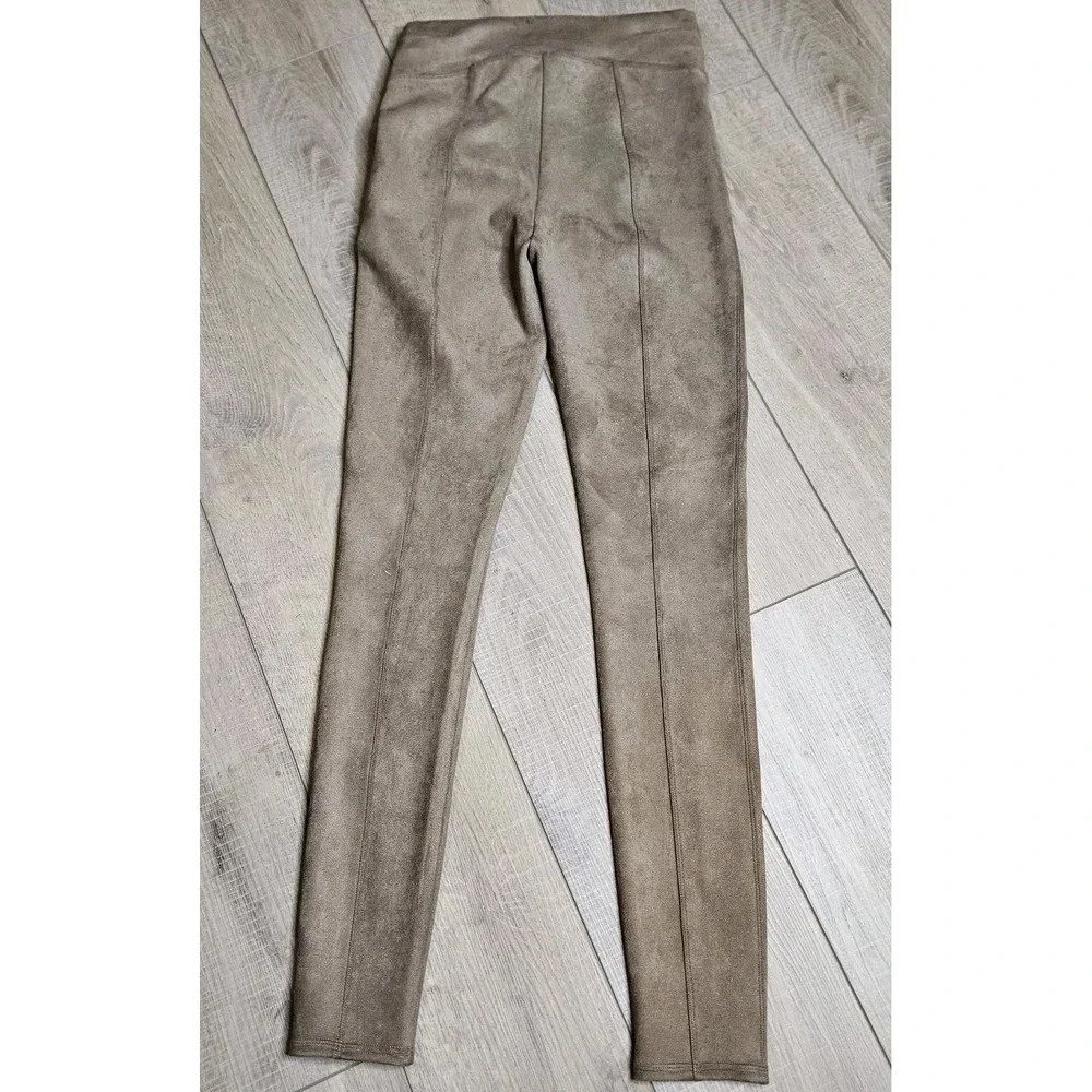 Spanx Faux‎ Suede Pants Size Small Camel Tan High Rise Slimming